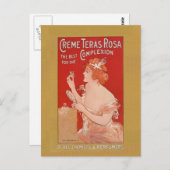 Carte Postale Publicité de beauté vintage (Devant / Derrière)