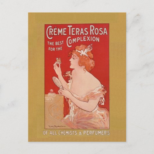 Carte Postale Publicité de beauté vintage (Devant)