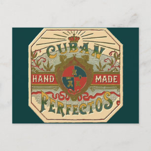 Carte Postale Publicité de cigares pour le Étiquette de tabac de