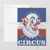 Carte Postale Publicité de cirque vintage  (Devant / Derrière)