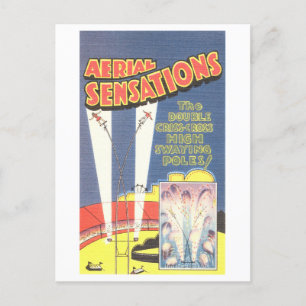 Carte Postale Publicité de cirque vintage : High Pole Act