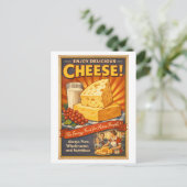 Carte Postale Publicité de fromage de style vintage (Debout devant)