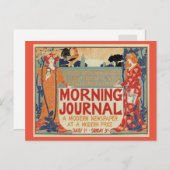 Carte Postale Publicité de journal art nouveau américain (Devant / Derrière)