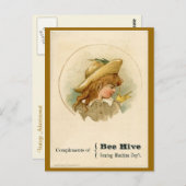 Carte Postale Publicité de la machine à coudre de la ruche (Devant / Derrière)