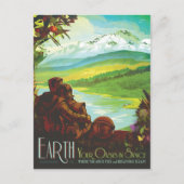 Carte Postale Publicité de voyage de science-fiction, planète Te (Devant)