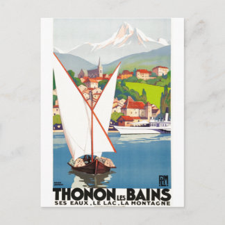 Carte Postale Publicité de voyage française pour Thonon Les Bain