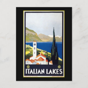 Carte Postale Publicité de voyage Italie vintage