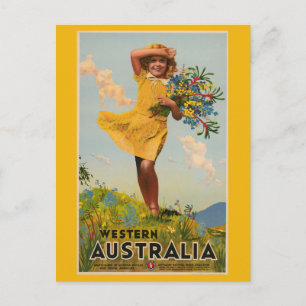 Carte Postale Publicité de voyage vintage Australie occidentale