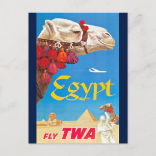 Carte Postale Publicité de voyage vintage Egypt Air