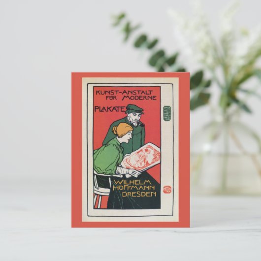 Carte Postale Publicité d'imprimantes d'affiches allemandes vint (Debout devant)