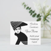 Carte Postale Publicité du concepteur de mode (Debout devant)