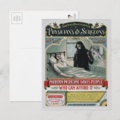 Carte Postale Publicité en médecine vintage (Devant / Derrière)