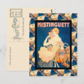 Carte Postale Publicité française vintage, Mistinguett (Devant / Derrière)