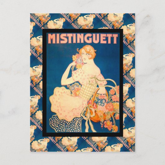 Carte Postale Publicité française vintage, Mistinguett (Devant)