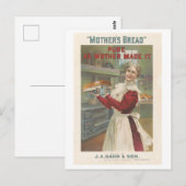 Carte Postale Publicité lithographique vintage pour du pain (Devant / Derrière)