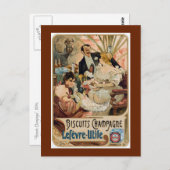 Carte Postale Publicité pour Biscuits de Champagne (Devant / Derrière)
