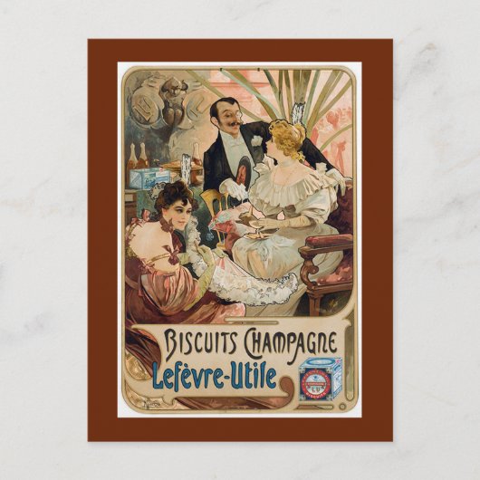 Carte Postale Publicité pour Biscuits de Champagne (Devant)