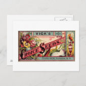 Carte Postale Publicité pour graines anciennes (Devant / Derrière)