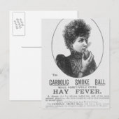 Carte Postale Publicité pour la boule de fumée carbolique (Devant / Derrière)