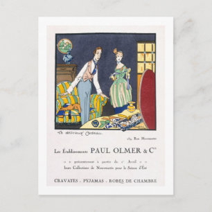 Carte Postale Publicité pour la collection d'été de Paul Olmer,