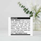 Carte Postale Publicité pour le mal (Debout devant)