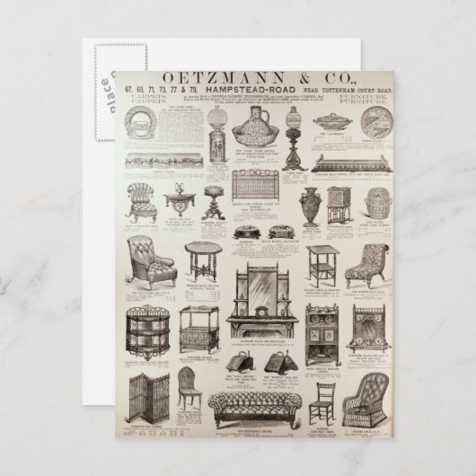 Carte Postale Publicité pour Oetzmann & Co. (Devant / Derrière)