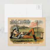 Carte Postale Publicité pour tabac de la Caroline du Nord (Devant / Derrière)