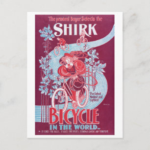 Carte Postale Publicité pour vélo Shirk vintage