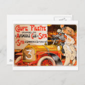 Carte Postale Publicité pour voiture automobile ancienne ~ Cours (Devant / Derrière)