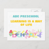 Carte Postale Publicité préscolaire (Devant / Derrière)