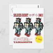 Carte Postale Publicité Retro Japonaise Toy Robot (Devant / Derrière)