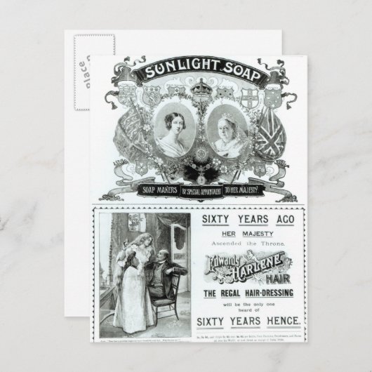 Carte Postale Publicité Sunlight Soap (Devant / Derrière)