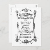Carte Postale Publicité Vintage (Devant / Derrière)