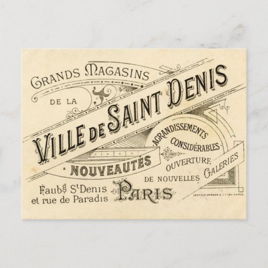 Carte Postale Publicité vintage (Devant)