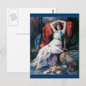 Carte Postale Publicité vintage affiche théâtre femme (Devant / Derrière)