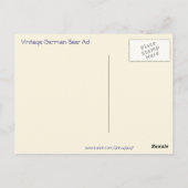 Carte Postale Publicité vintage allemande de bière (Dos)