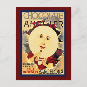 Carte Postale Publicité vintage au chocolat espagnol