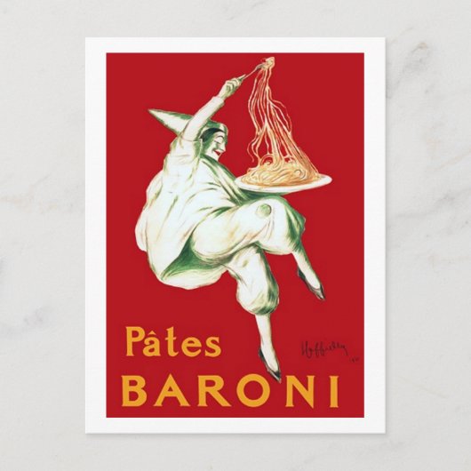 Carte Postale Publicité vintage Baroni Pasta (Devant)