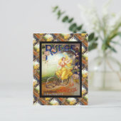 Carte Postale Publicité vintage, bicyclettes françaises (Debout devant)