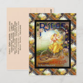 Carte Postale Publicité vintage, bicyclettes françaises (Devant / Derrière)