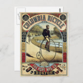 Carte Postale Publicité vintage Columbia Bicycles (Devant / Derrière)