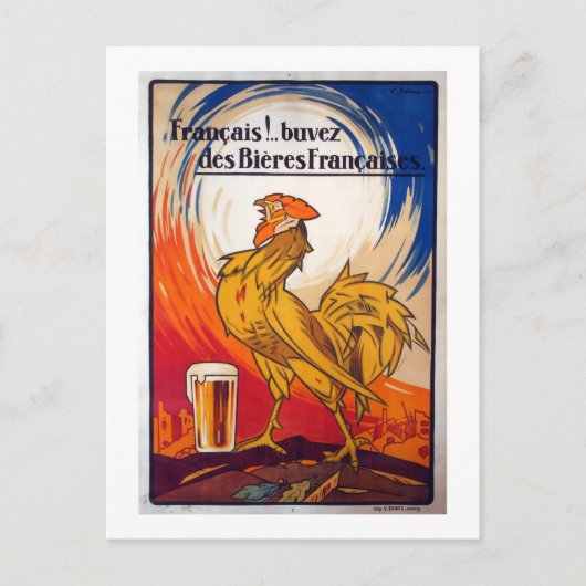 Carte Postale Publicité vintage de bière (Devant)