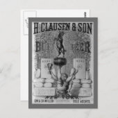 Carte Postale Publicité vintage de bière (Devant / Derrière)