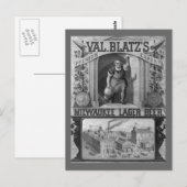 Carte Postale Publicité vintage de bière (Devant / Derrière)