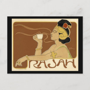 Carte Postale Publicité vintage de café Rajah