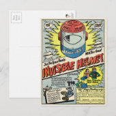 Carte Postale Publicité vintage de casque invisible (Devant / Derrière)