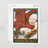 Carte Postale Publicité vintage de Chamonix Mont-Blanc (Devant / Derrière)