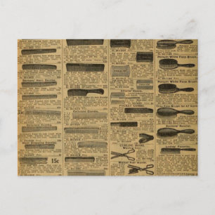 Carte Postale Publicité Vintage de Journal Beauté