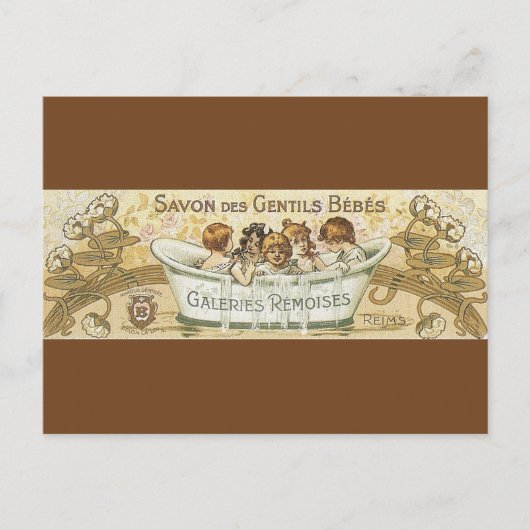 Carte Postale Publicité vintage de savon pour bébé (Devant)