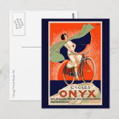 Carte Postale Publicité vintage de vélos Onyx (Devant / Derrière)